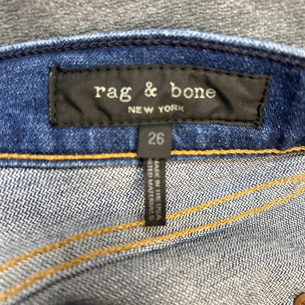 rag & bone Women's Skinny Jeans - Dark Blue - Picture 12 of 13